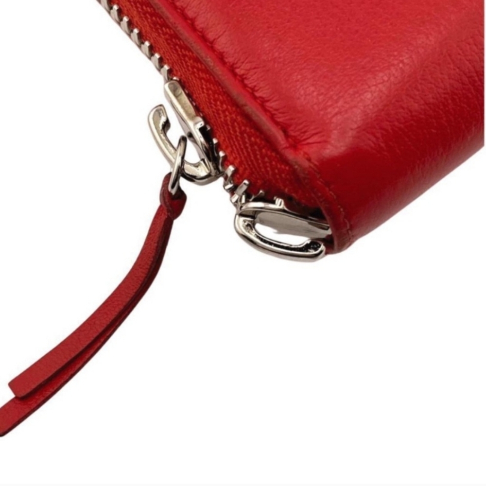 Balenciaga Red Leather Wallet Envelope Clutch full inclusion - Picture 7 of 10